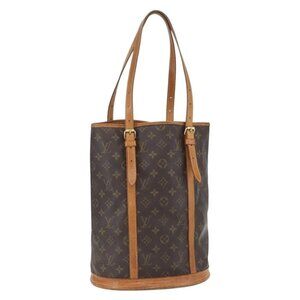 Authentic LOUIS VUITTON Monogram Bucket GM Shoulder Bag M42236 LV